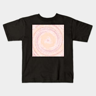 Peach and Rose Diamond Circle Kids T-Shirt